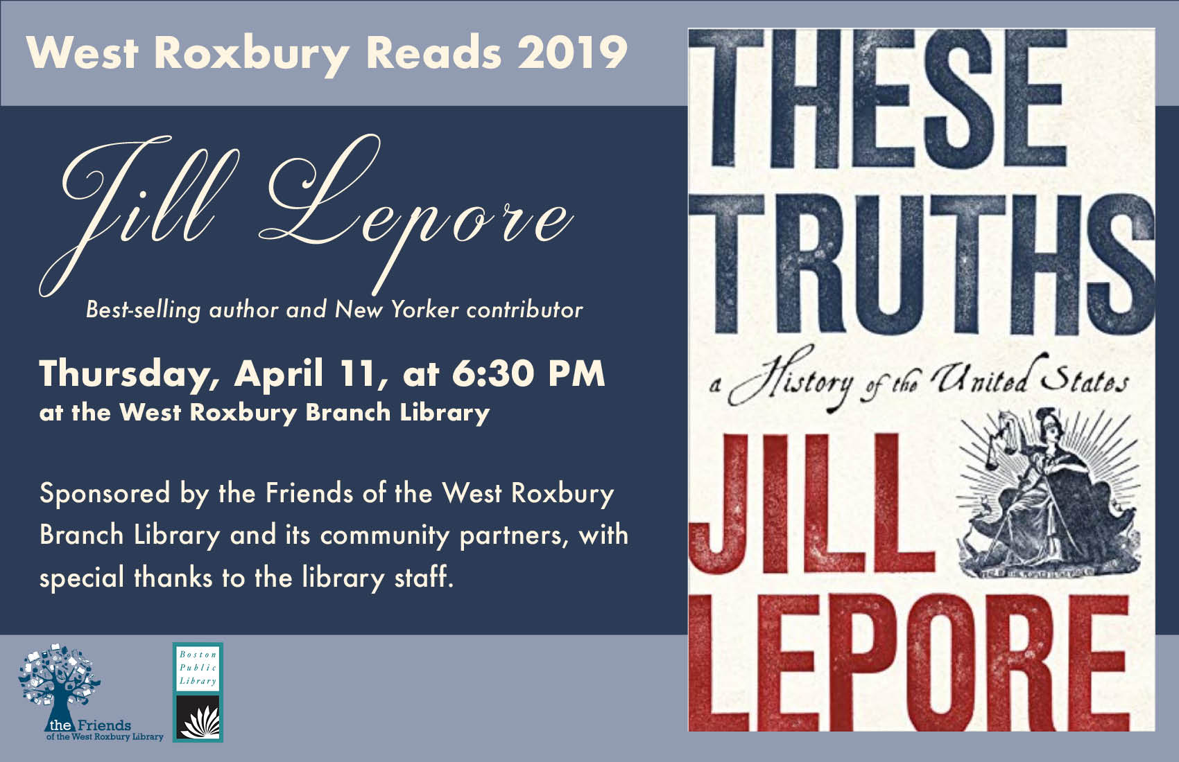 West Roxbury Reads 2019 – Friends of the West Roxbury Library